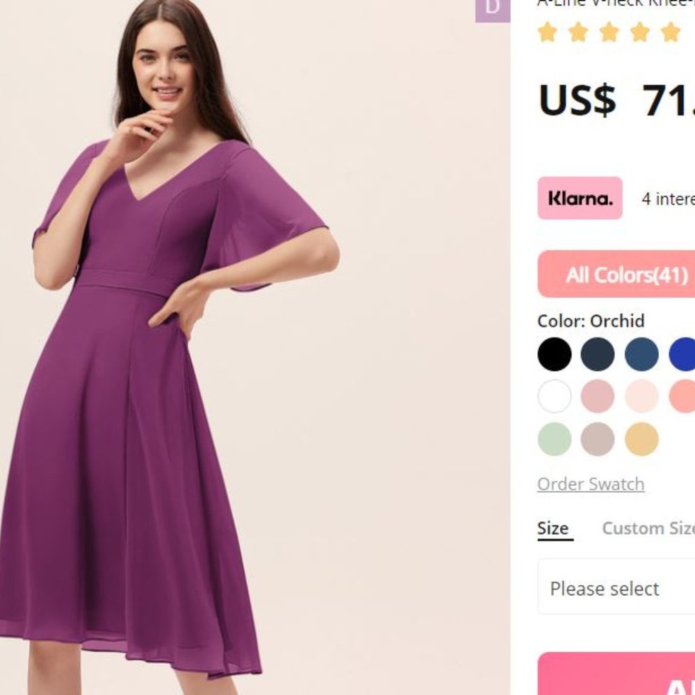 JJs House dress size 6 orchid